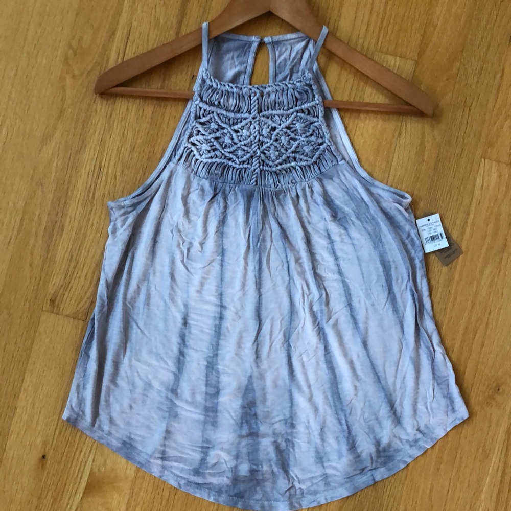 American Eagle Faded Purple Tie Dye Flowy Tank